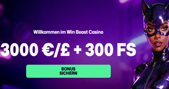 WinBeast Casino Willkommensbonus für die Schweiz